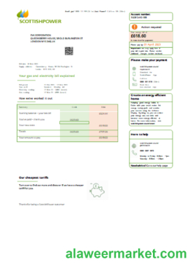 Scottish Power UK PLC utility business bill, SCR